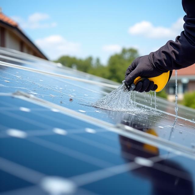 Limpieza profesional de paneles solares